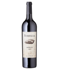 Simelia Merlot 2013 wine bottle on a white background