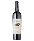Simelia Merlot 2014 wine bottle on a white background